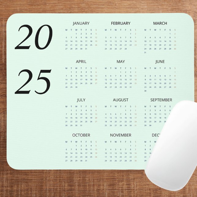 Mousepad Elegante de Calendário Personalizado da Casa de Pa (Criador carregado)