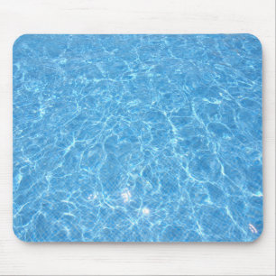 Mousepad Elegante de Piscina de Água Azul Aqua Modelo