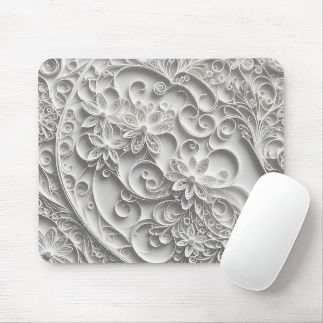 Mousepad Elegante Design de Encerramento de White Paper (Com mouse)