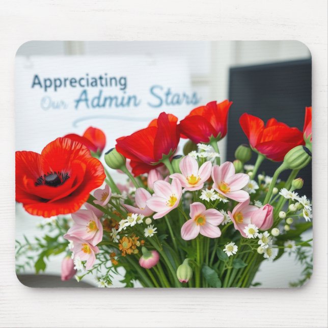 Mousepad Elegante Design Floral de Dia de Agradecimento ao  (Frente)
