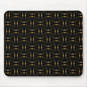Mousepad Elegante design moderno dourado pontilhado em pret