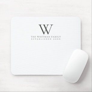 Mousepad Elegante do Monograma da Família