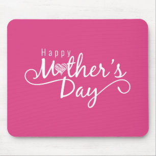 Mousepad Elegante Feliz Caligrafia do Dia de as mães   Mous