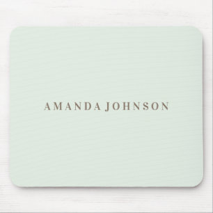 Mousepad Elegante feminino nome personalizado em verde clar