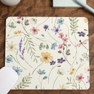 Mousepad Elegante Flor Silvestre Floral Personalizado