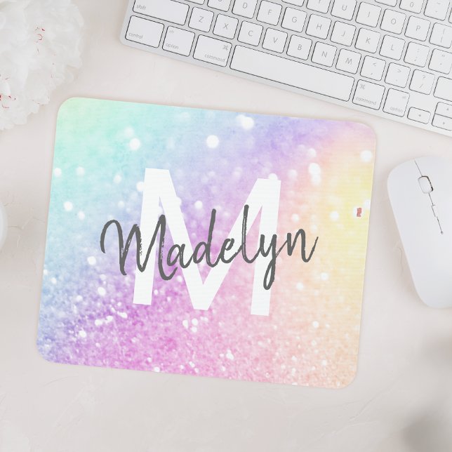 Mousepad Elegante Iridescente Colorido Personalizado (Criador carregado)