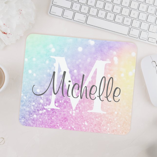 Mousepad Elegante Iridescente Colorido Personalizado (Criador carregado)