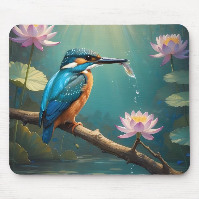 Mousepad Elegante Kingfisher Bird (Frente)