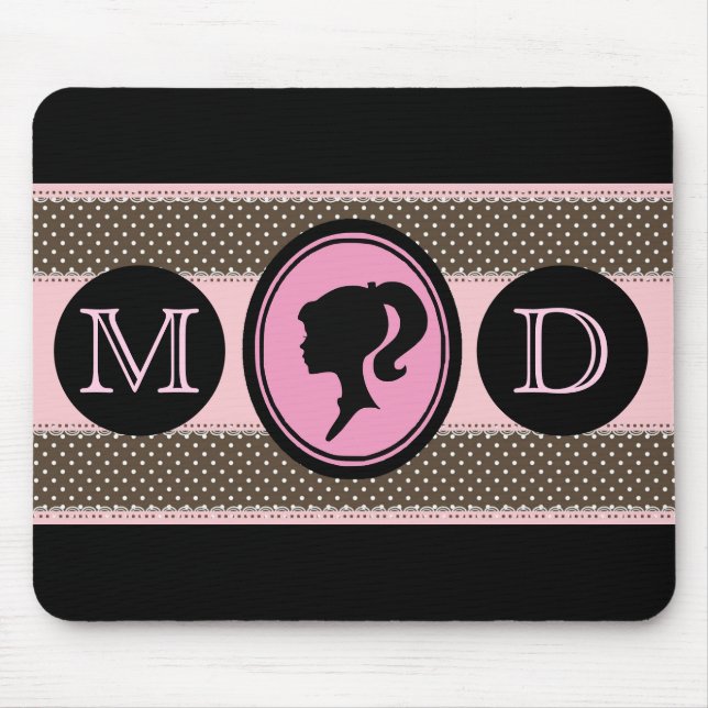 Mousepad Elegante Lady Monograma (Frente)