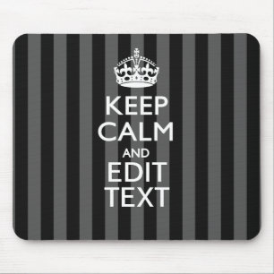 Mousepad Elegante MANTENHA A CALMA E o seu texto em listras