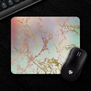 Mousepad Elegante Marble Rosa verde de cobre