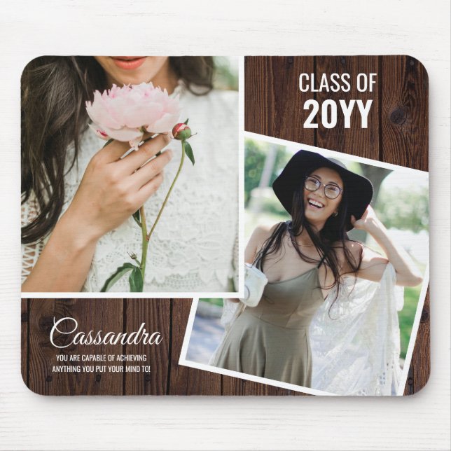Mousepad Elegante Minimalista, dois Formandos de fotografia (Frente)