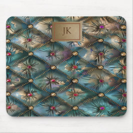 Mousepad Elegante Moderno Vintage Couro Colorido Diamantes