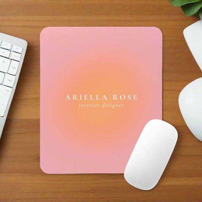Mousepad Elegante Ombre Blush Pink Clean Feminine (Criador carregado)