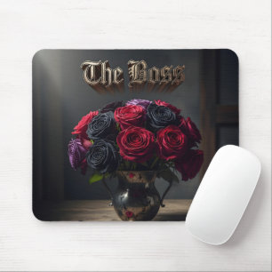 Mousepad Elegante Presente Rosas Góticass Para Gerente