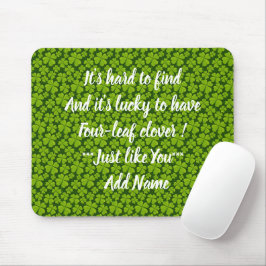 Mousepad Elegante Quatro Folhas Folha Floral