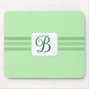 Mousepad Elegante Rico verde-claro inicial