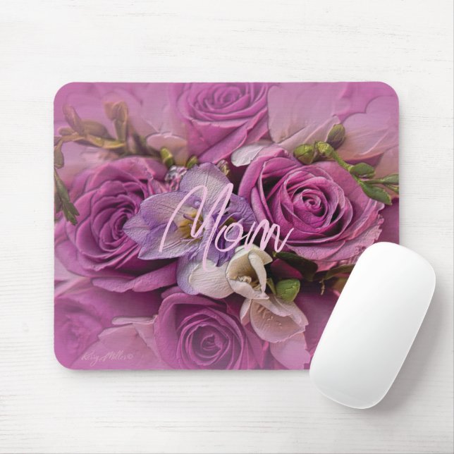 Mousepad Elegante Rose Bouquet (Com mouse)