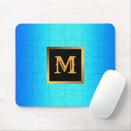 Mousepad Elegante Royal Blue Metal Monograma