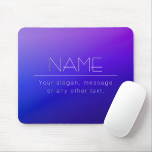 Mousepad Elegante texto editável e cor roxa moderna desvane