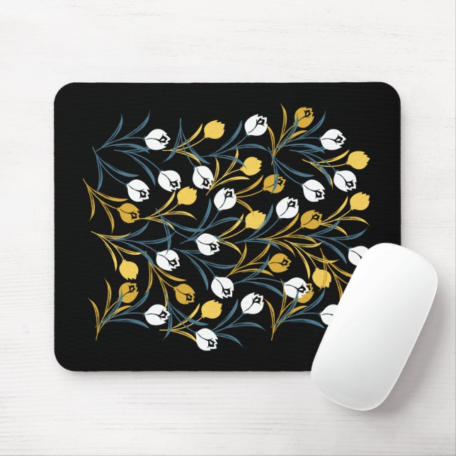 Mousepad Elegante Tulip Floral (Com mouse)
