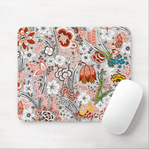 Mousepad Elegante Vintage Boho Abstrato Floral Trabalho de
