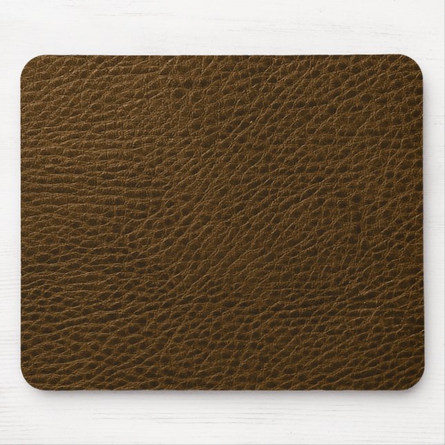 Mousepad Elegante Vintage Brown Faux Leather (Frente)