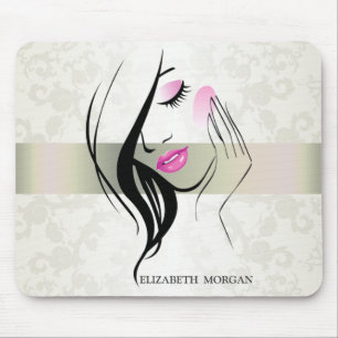 Mousepad Elegante Vintage, Chique, Renda, Silhueta de Menin