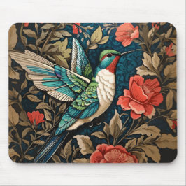 Mousepad Elegante voador Hummingbird William Morris Inspira