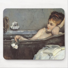 Mousepad Elegante Woman in the Bath (por Alfred Stevens)