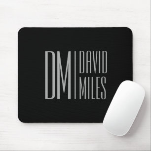 Mousepad Elegantes iniciais cinza minimalistas e modernas e