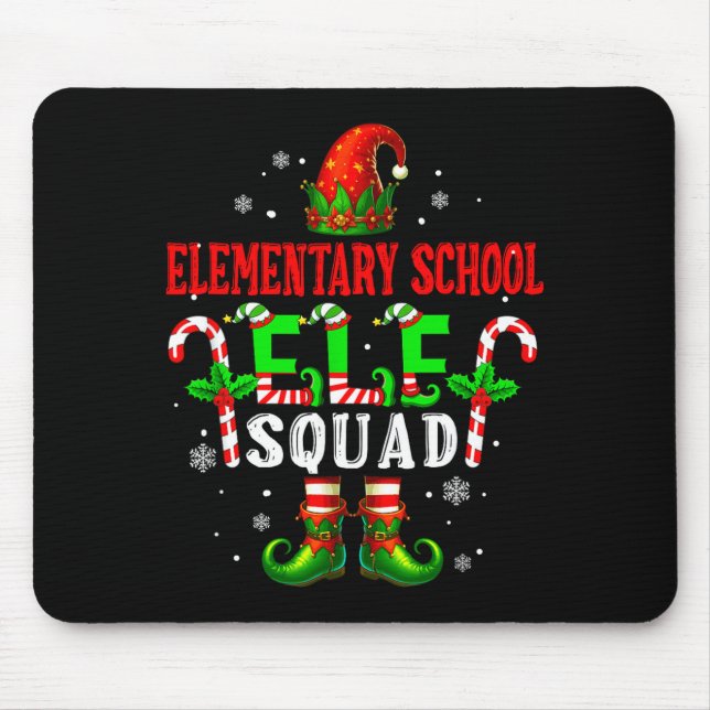 Mousepad Elementary School Elf Squad Xmas Elf Hat Scute Ss  (Frente)