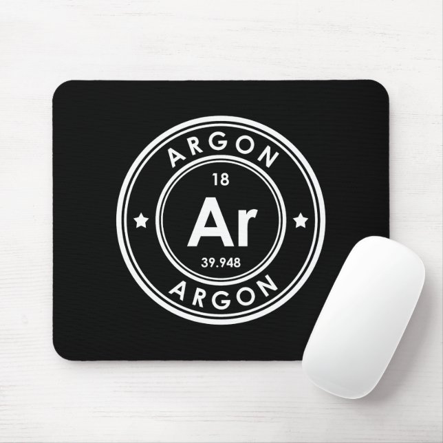 Mousepad Elemento Argon - Pad Preto do Mouse (Com mouse)
