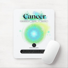 Mousepad Elemento de Água de Cota de Cancer de Sinal Zodiat