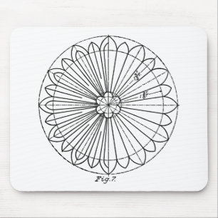 Mousepad Elemento de design arquitetônico de flor abstrata