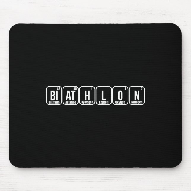 Mousepad Elemento Periódico Nerd Presente Engraçado Biathlo (Frente)