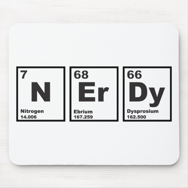 Mousepad Elementos Nerdy (Frente)