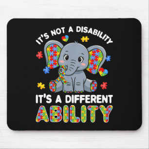 Mousepad Elepha de consciência de habilidade diferente e au