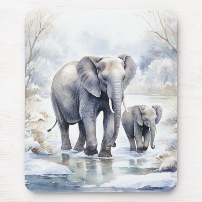 Mousepad Elephant and Baby (Frente)