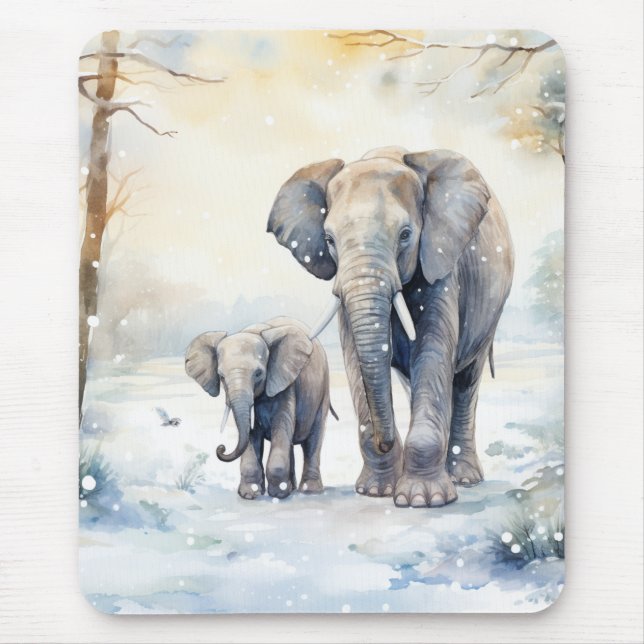 Mousepad Elephant and Baby (Frente)