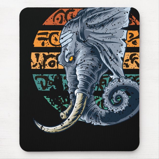 Mousepad Elephantopus Elephant Tentacle Trunk Lovecraft (Frente)