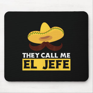 Mousepad Eles Me Chamam De El Jefe Chefe Cozinheiro Mexican