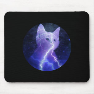 Mousepad Elétrica Cat Lightning Graphic Art Cat Mãe