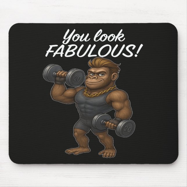Mousepad Elétrico Gorilla - Fabuloso e feroz (Frente)