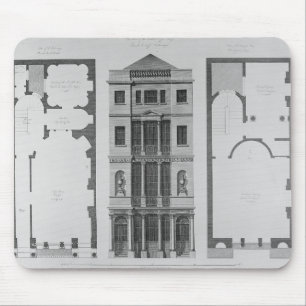 Mousepad Elevação da casa britânica do café