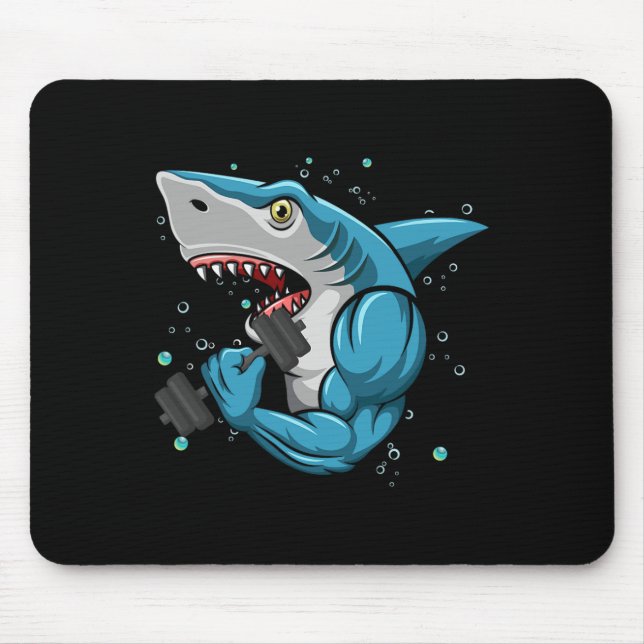 Mousepad Elevação de Peso do Tubarão (Frente)