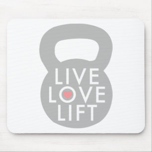 Mousepad Elevador vivo Kettlebell do amor