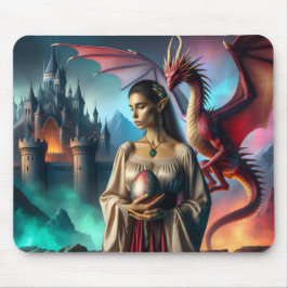 Mousepad Elf segurando um ovo dragão