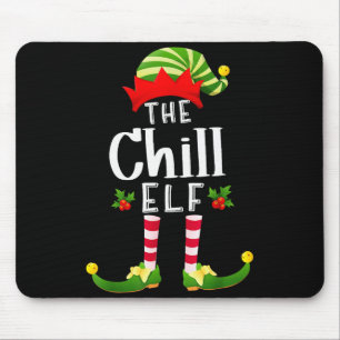 Mousepad Elfo de Natal Relaxido Camisa de Dormir Combinando