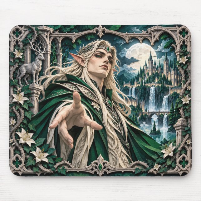 Mousepad Elfo, Monstro de Corte de Papel (Frente)